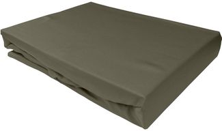 Mako-Satin Spannbettlaken dark olive 100x200cm Höhe 21-30cm