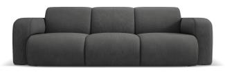 Micadoni Boucle Sofa Molino 3-Sitzer Strukturierter Stoff Dunkelgrau