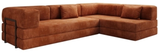 Luxusbetten24 Sofa Designer Sofa Lazy L, mit Aufklappfunktion und Cordbezug