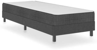 Boxspring-Bettgestell Grau Stoff 100x200 cm