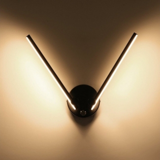 LETGOSPT LED Wandleuchte Wandlampe Wohnzimmer 180° Schwenkbar Schwarze Wandbeleuchtung, LED fest integriert, Warmweiß, Flurlampe Wohnzimmerlampe,für Treppenhaus Wohnzimmer Schlafzimmer