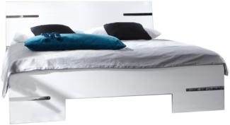 Bettgestell >Anna< in WEISS - 189 x 81 x 210 cm (BxHxT)