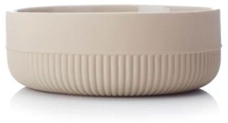 Root Salatschüssel - gerilltes Design beige