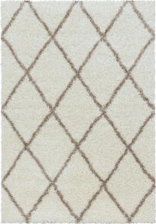 Hochflor Teppich Adriana rechteckig - 200x290 cm - Creme