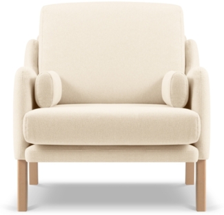 Micadoni Sessel Salto 1-Sitzer Strukturierter Stoff Helles Beige
