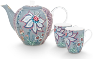 PIP STUDIO Flower Festival Teeset Light Blue Set3