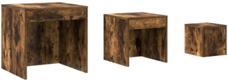 Couchtische, Sofatische 3 Stk. Räuchereiche Holzwerkstoff