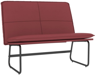 vidaXL Sitzbank Weinrot 100x75x76 cm Kunstleder 351340