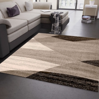 Vimoda Läufer Wohnzimmer Teppich Kurzflor, geometrisches Look, Rechteckig, Höhe: 5 mm, Läufer Moderner Meliert Muster für Küche und Schlafzimmer