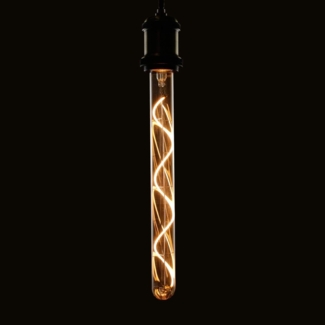 ZMH LED Edison Glühbirne Röhrenlampe E27 Vintage Glühlampe in Röhrenform 300mm 4W Warmweiß Spirale Filament Antike Nostalgie und Retro Beleuchtung für Haus Café Bar Party, nicht dimmbar