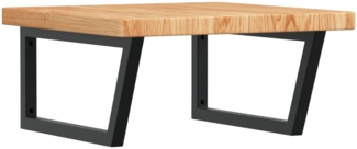 vidaXL Waschtischplatte mit Halterung Stahl und Massivholz Eiche 3302495