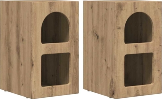 vidaXL Nachttisch 2 pcs Artisan-Eiche 29,5 x 35 x 50 cm Holzwerkstoff 891243
