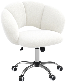 Bellamio 'Meli' Wolkenstuhl, weiß, Bürostuhl höhenverstellbar & drehbar, bis 140 kg, Schmink- & Schreibtischstuhl