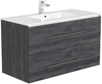 Badmöbel Firenze 100 SoftClose Graphit gemasert : Grafit