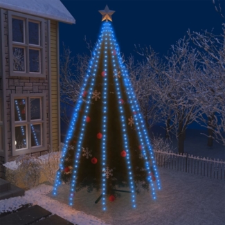 vidaXL Weihnachtsbaum-Beleuchtung 500 LEDs Blau 500 cm 328898