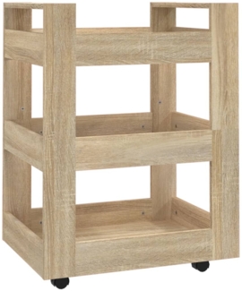 vidaXL Küchenwagen Sonoma-Eiche 60x45x80 cm Holzwerkstoff 816819