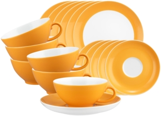 Seltmann Weiden Liberty Pure Colors Teeservice 18-teilig - Mango Orange