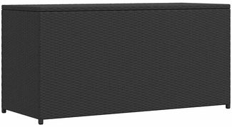 Gartenbox | Garten-Auflagenbox Schwarz 120x50x60 cm Poly Rattan