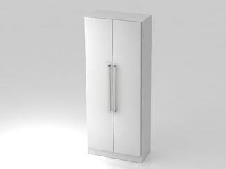 Garderobenschrank 5 Ordnerhöhen, RE Weiß / Weiß