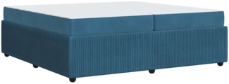 vidaXL Bettgestell mit Matratze mit Matratze Blau 200 x 200 cm Samt 3398442
