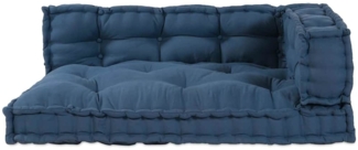 vidaXL Pallet Sofa Kissen 3 pcs Indigo Stoff 4019095