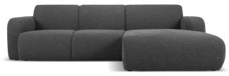 Micadoni Boucle Ecksofa Molino 4-Sitzer Rechts Boucle Dunkelgrau