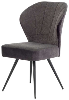 Stuhl Olaf / Oder, Metall, Stoff, Anthrazit, 57 x 92 x 65 cm