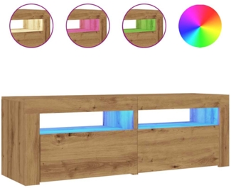 vidaXL TV-Schrank mit LED Artisan-Eiche 120x35x40 cm Holzwerkstoff 856320