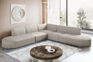 Kaiser Möbel Ecksofa Designer Corner MODENA stoff Poso, viele Farben, Große Farbauswahl, hoher Komfort