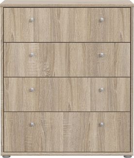 Kommode >TEMPRA2< 4 Schubladen, in Sonoma Eiche Dekor - 73,7 x 85,5 x 34,8 cm (BxHxT)