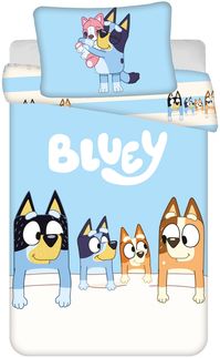 Bluey Baby Bettwäsche Set 100 × 135 cm + 40x60 cm Baumwolle