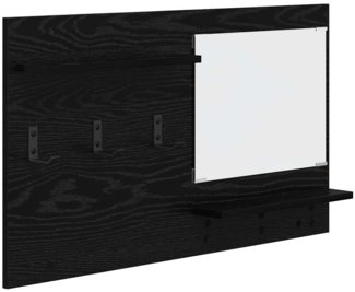 vidaXL Wandmontierter Kleiderständer mit Regal Schwarz Eichen-Optik 874516