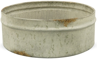 matches21 HOME & HOBBY Blumentopf Pflanzschale Metall grau Rostlook Ø 25,5x8 cm (1 St)