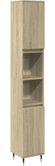 vidaXL Badschrank Sonoma-Eiche 30x30x190 cm Holzwerkstoff 849667