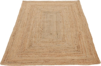 carpetfine Teppich Nele Juteteppich Naturfaser, rechteckig, Höhe: 6 mm, geflochtener Wendeteppich aus 100% Jute, quadratisch und als Läufer