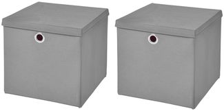 StickandShine Faltbox 2er SET 28 x 28 x 28 cm mit Deckel – perfekt für KALLAX - 19 Farben