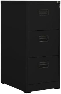 vidaXL Aktenschrank Schwarz 46x62x102,5 cm Stahl 336276