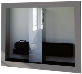 Vladon Wandspiegel Löhne (Wandspiegel, mit Rahmen im modernen Stil), Grau Matt (75,5 x 59,7 cm)