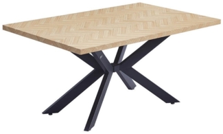 HOME DELUXE Esstisch AVENCIA inkl. Sternfuß 160 x 100 cm & 200 x 120 cm, mit schwarzem Metallgestell, Küchentisch, Esszimmer