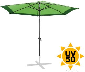 ONDIS24 Marktschirm Sonnenschirm 3 Meter Sonnenschutz mit Kurbel, mit Air-Vent & Knickgelenk