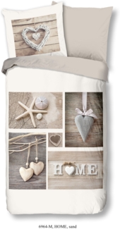 Pure Mikrofaser Bettwäsche 2 teilig Bettbezug 135x200 cm Kopfkissenbezug 80x80 cm Home 6964.02.08 Sand