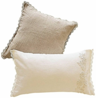 Mirabeau Kissenhülle Kissenhülle 2er Set Jovis creme/leinen, (2 Stück)