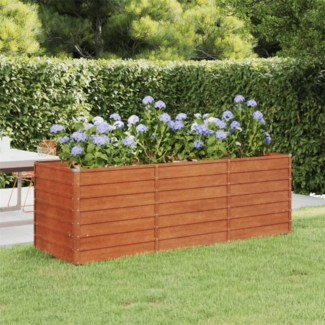 DOTMALL Blumenständer Garten-Hochbeet Rostig 240 x 80 x 77 cm Cortenstahl