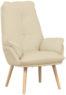 vidaXL Sessel Creme 69 x 74 x 93 cm Stoff und Sperrholz 42001857