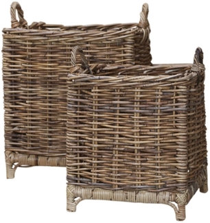 2x Korb Rattankorb Deko Korb Übertopf Korb Set Rattan Chic Antique 15017730