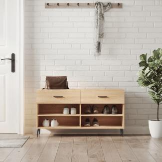 vidaXL Schuhbank Sonoma-Eiche 102x35x55 cm Holzwerkstoff 829759