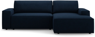 Micadoni Schlafsofa Jodie 3-Sitzer Boucle Dunkelblau Rechts