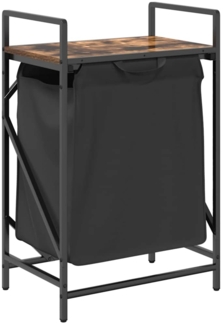 vidaXL Wäschekorb 1 Fach mit Ablage Räuchereiche 859072