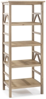 loft24 Bücherregal Tulle, Standregal aus Kiefer Massivholz, Höhe 140 cm, Landhaus Stil
