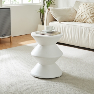 Beistelltisch Kyppeslo 47xØ37 cm Weiß [en. casa]